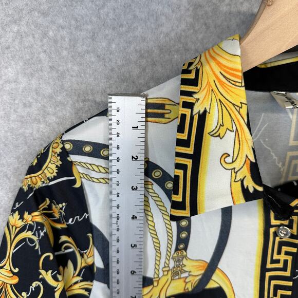 Xingchenkaiyi Blouse Womens Size M Multicolor Baroque Long Sleeve Button Up - Picture 9 of 13